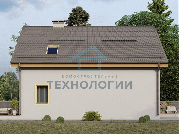 Полутораэтажный дом из газобетона 11х11 проект Бронислав